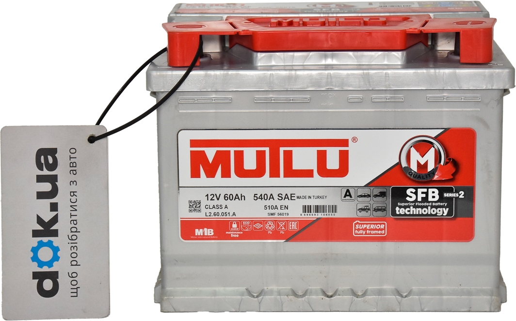 

Аккумулятор Mutlu 6 CT-60-R S2 SMF56019