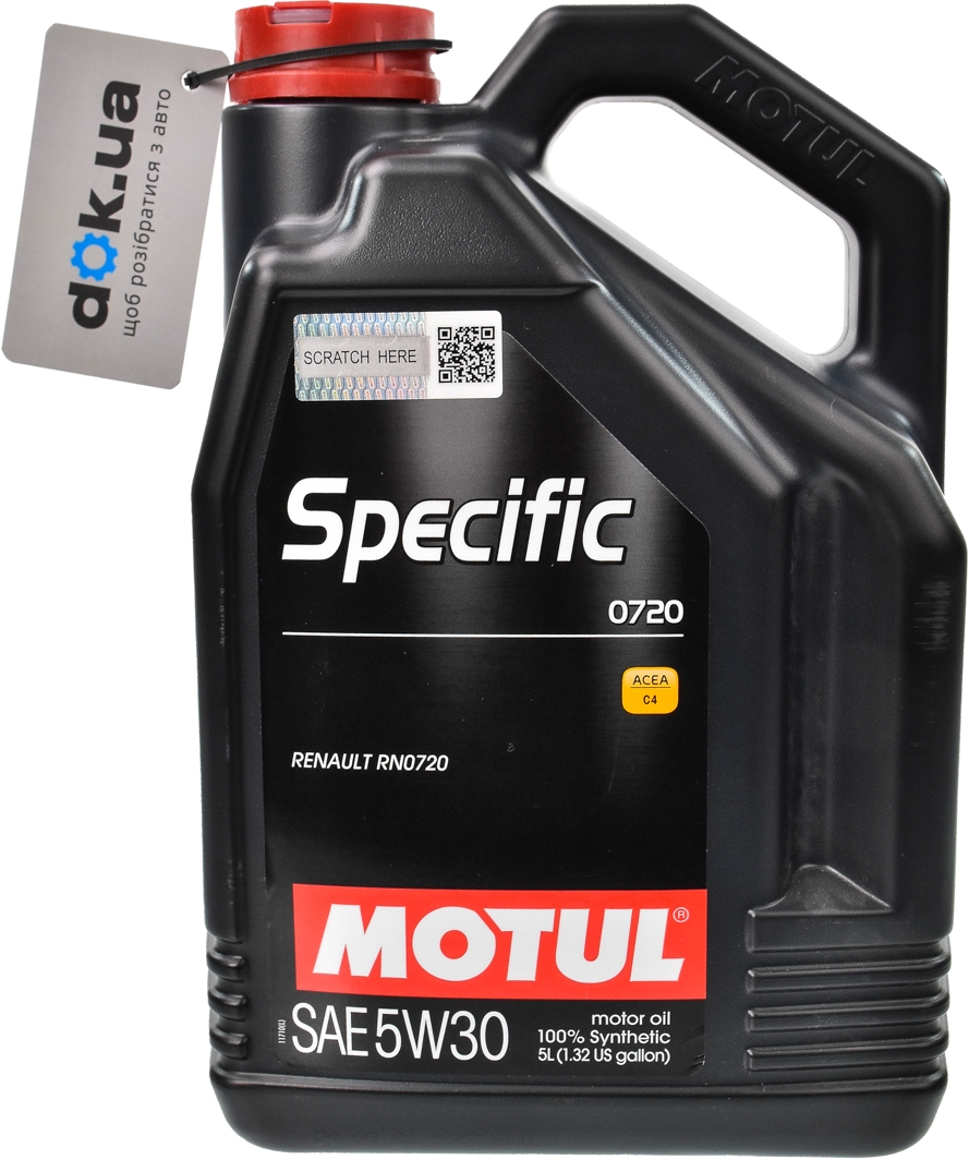 

Моторное масло Motul Specific 0720 5W-30 синтетическое 102209