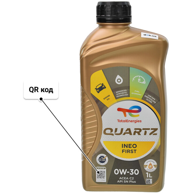 Моторное масло Total Quartz Ineo First 0W-30 1 л