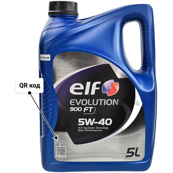 Моторное масло Elf Evolution 900 FT 5W-40 5 л