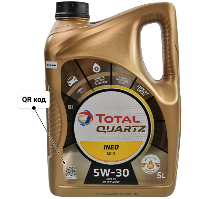 Моторное масло Total Quartz Ineo MC3 5W-30 5 л