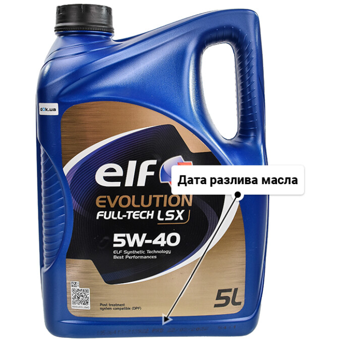 Моторное масло Elf Evolution Full-Tech LSX 5W-40 5 л