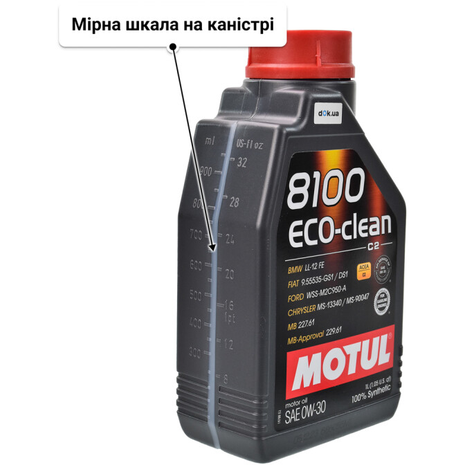 Motul 8100 Eco-Clean 0W-30 моторна олива 1 л