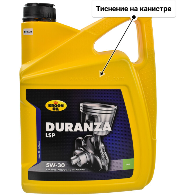 Моторное масло Kroon Oil Duranza LSP 5W-30 для Renault Sandero 5 л