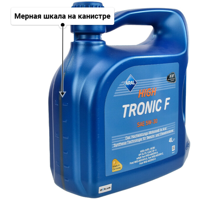 Моторное масло Aral HighTronic F 5W-30 для Nissan Note 4 л