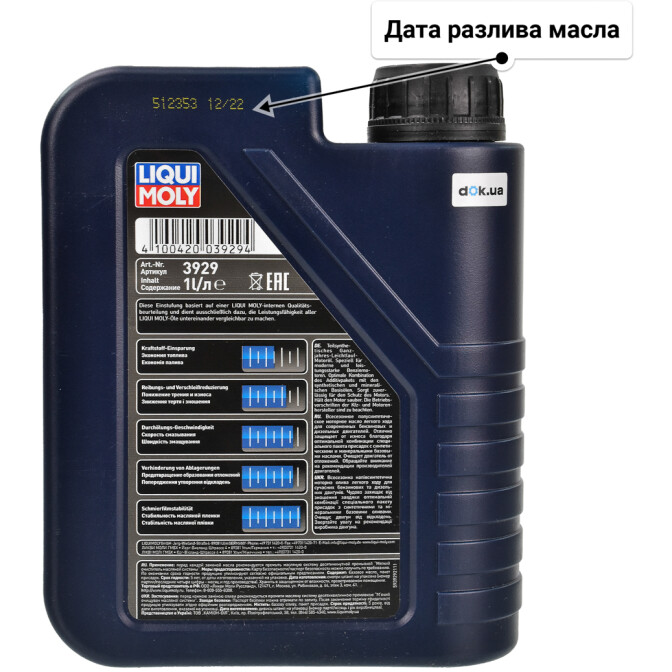 Моторное масло Liqui Moly Optimal 10W-40 для Fiat Scudo 1 л