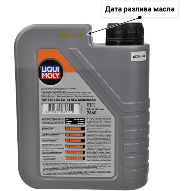Моторное масло Liqui Moly Top Tec 4200 5W-30 для Lada Priora 1 л
