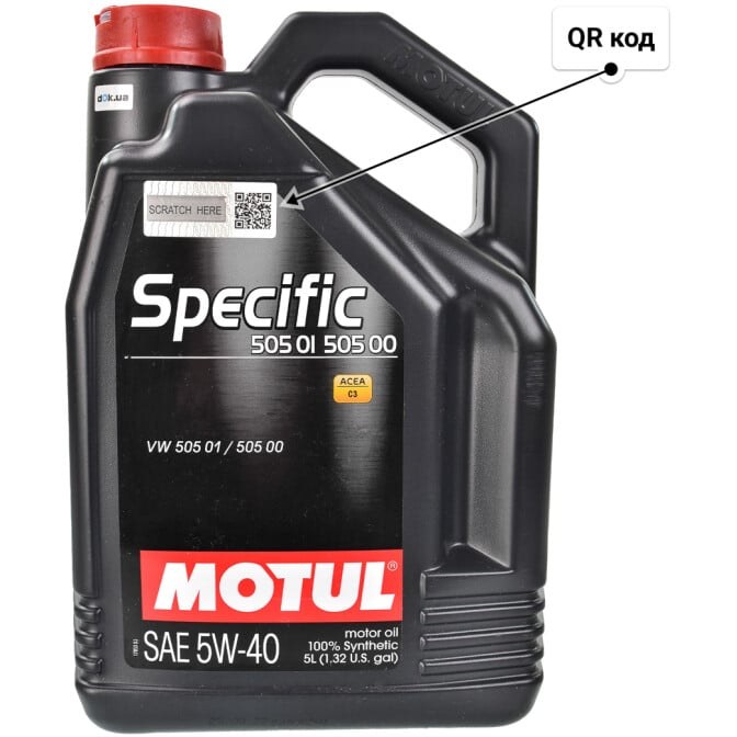 Моторное масло Motul Specific 505 01 505 00 5W-40 5 л