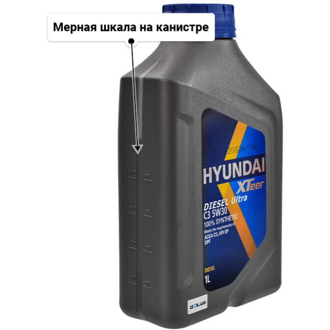 Моторное масло Hyundai XTeer Diesel Ultra C3 5W-30 для Renault Clio 1 л
