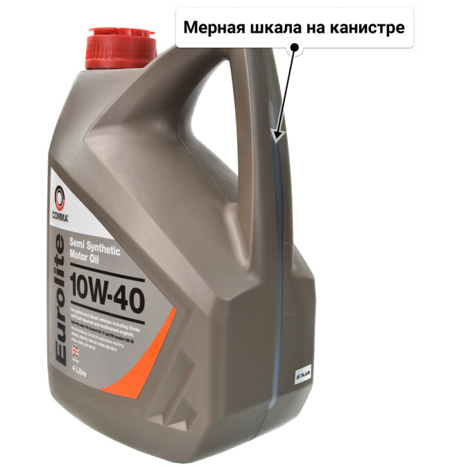 Моторное масло Comma Eurolite 10W-40 для Skoda Rapid 4 л