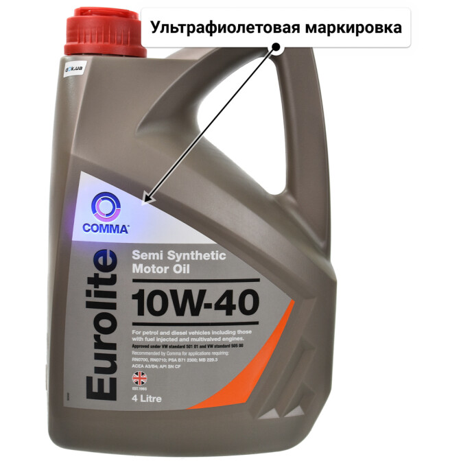 Моторное масло Comma Eurolite 10W-40 для Lada Samara 4 л
