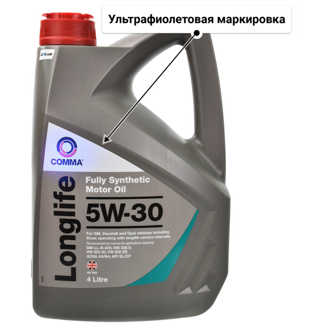 Моторное масло Comma LongLife 5W-30 4 л