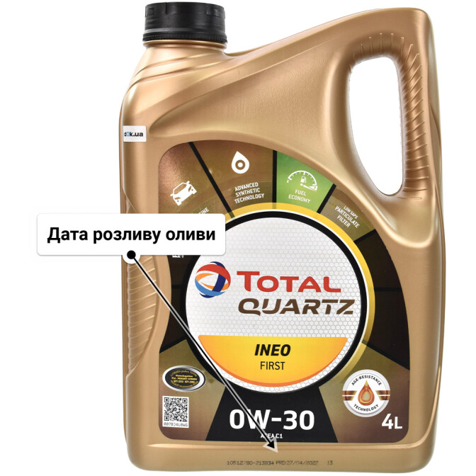 Моторна олива Total Quartz Ineo First 0W-30 4 л