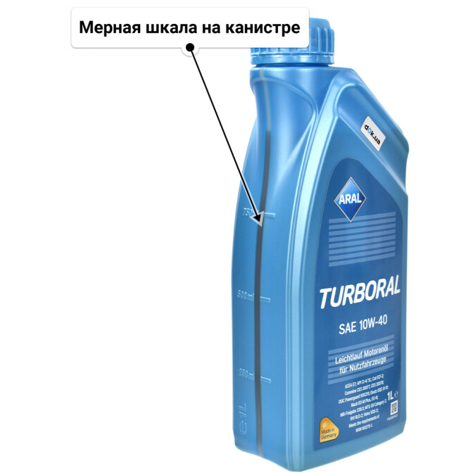 Моторное масло Aral Turboral 10W-40 1 л