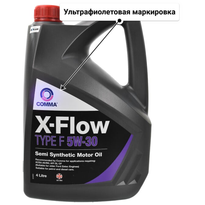 Моторное масло Comma X-Flow Type F 5W-30 для Volvo S40 4 л
