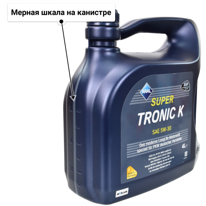 Моторное масло Aral SuperTronic K 5W-30 4 л