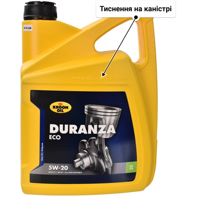 Kroon Oil Duranza ECO 5W-20 (5 л) моторна олива 5 л