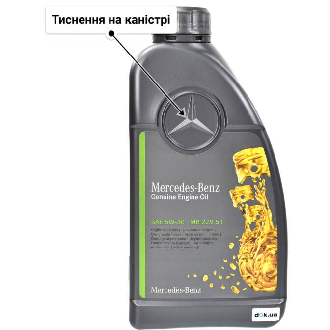 Моторна олива Mercedes-Benz PKW-Synthetic MB 229.51 5W-30 для Mercedes A-Class 1 л