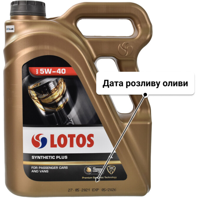 Моторна олива LOTOS Synthetic Plus 5W-40 4 л