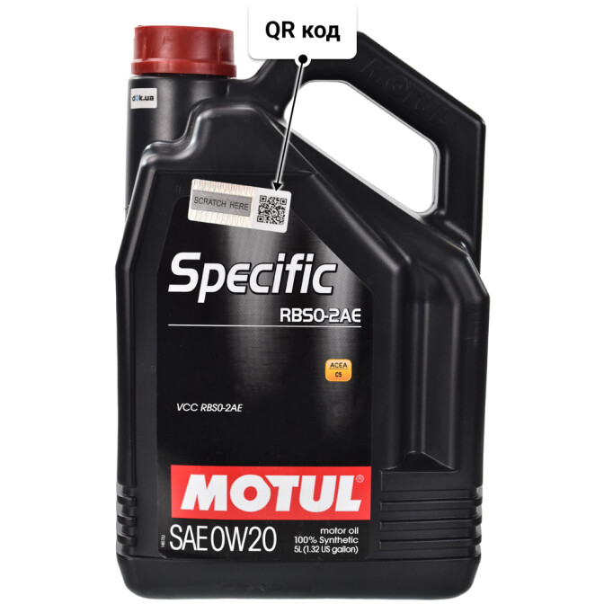 Моторное масло Motul Specific RBS0-2AE 0W-20 5 л