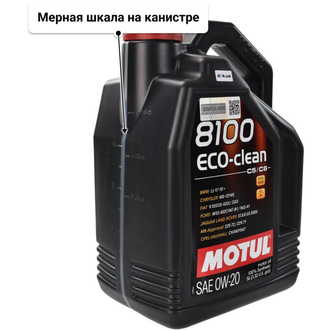 Моторное масло Motul 8100 Eco-Clean 0W-20 5 л