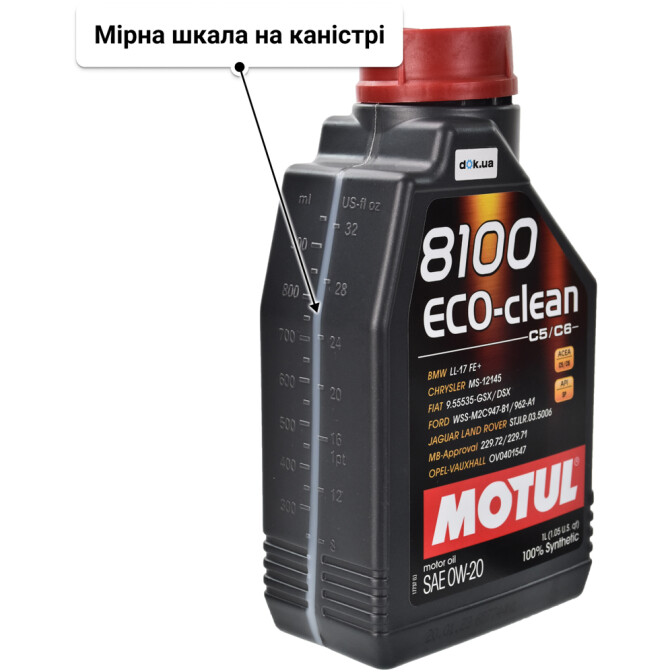 Motul 8100 Eco-Clean 0W-20 моторна олива 1 л