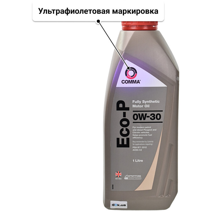 Моторное масло Comma Eco-P 0W-30 1 л