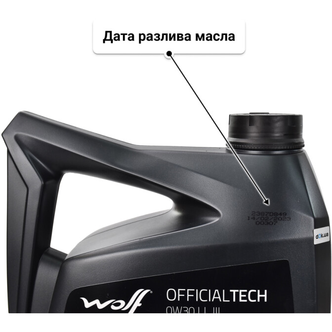 Моторное масло Wolf Officialtech LL III FE 0W-30 5 л