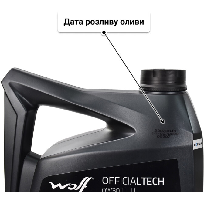 Моторна олива Wolf Officialtech LL III FE 0W-30 5 л