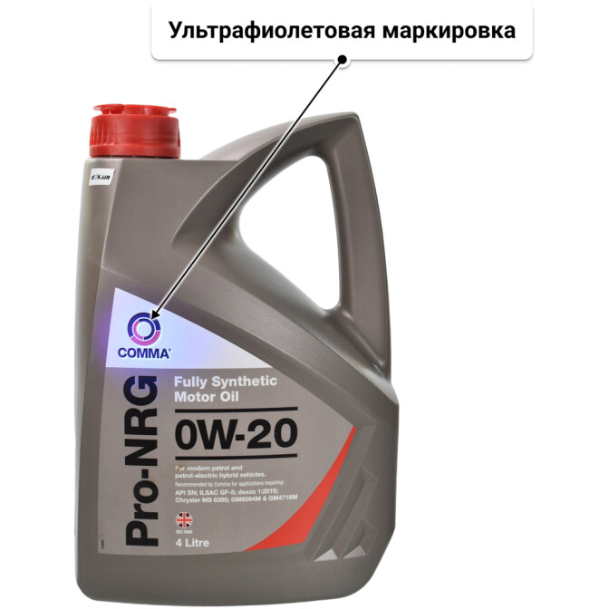 Моторное масло Comma Pro-NRG 0W-20 4 л