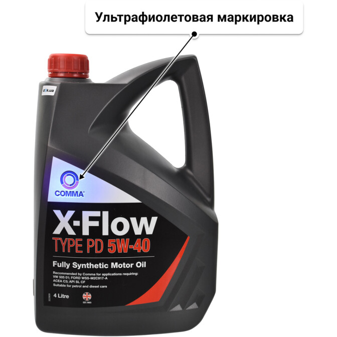 Comma X-Flow Type PD 5W-40 (4 л) моторное масло 4 л