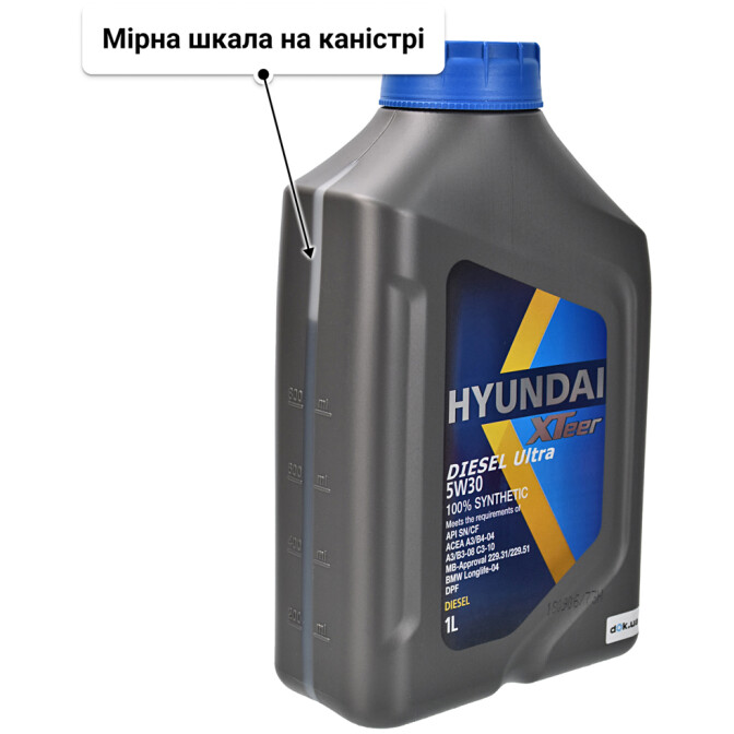 Моторна олива Hyundai XTeer Diesel Ultra 5W-30 для Hyundai ix20 1 л