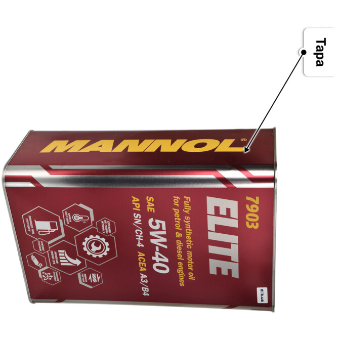 Моторное масло Mannol Elite (Metal) 5W-40 4 л