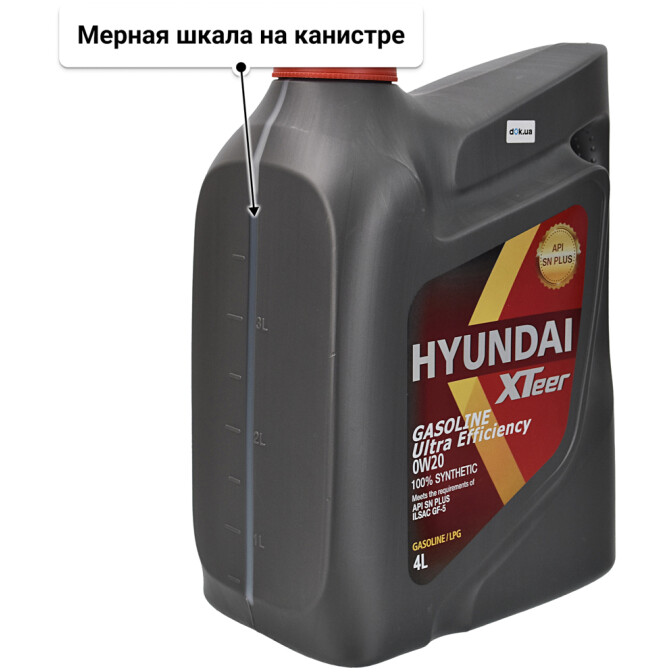 Hyundai XTeer Gasoline Ultra Efficiency 0W-20 (4 л) моторное масло 4 л