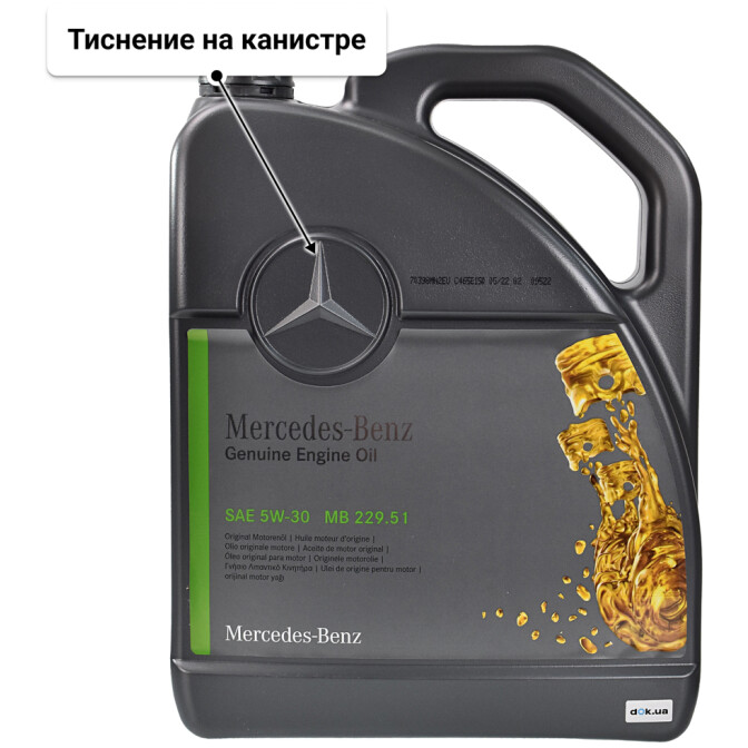 Mercedes-Benz PKW-Synthetic MB 229.51 5W-30 (5 л) моторное масло 5 л