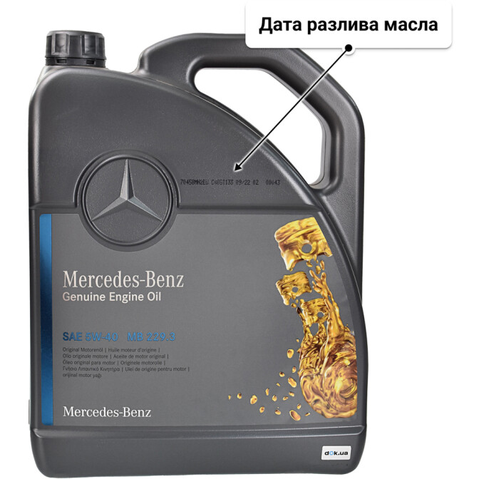 Моторное масло Mercedes-Benz MB 229.3 5W-40 5 л