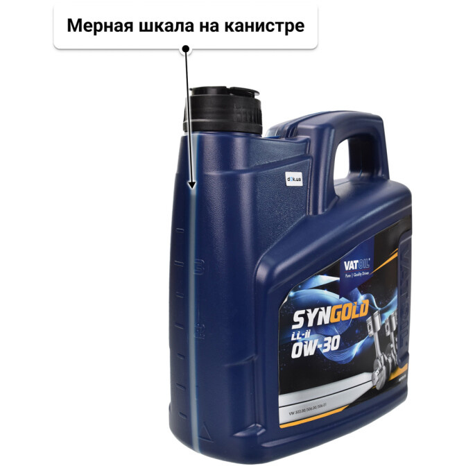 Моторное масло VatOil SynGold LL-II 0W-30 4 л