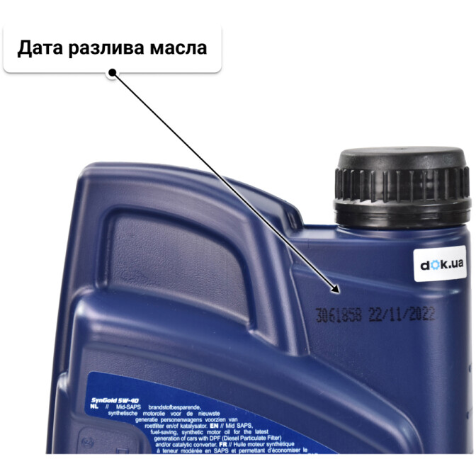 Моторное масло VatOil SynGold 5W-40 1 л