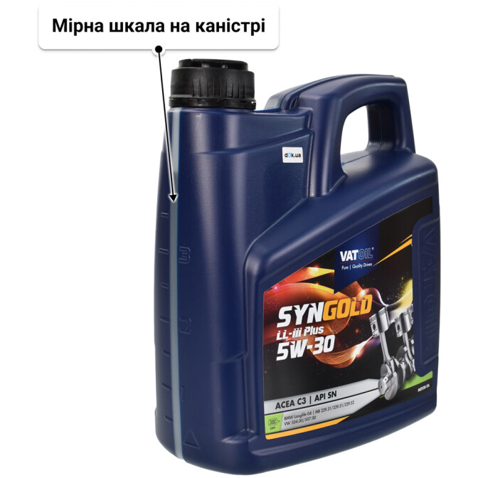 Моторна олива VatOil SynGold LL-III Plus 5W-30 4 л