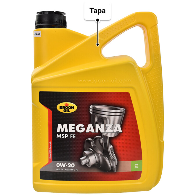 Моторное масло Kroon Oil Meganza MSP FE 0W-20 5 л