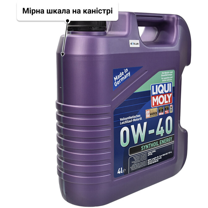 Моторна олива Liqui Moly Synthoil Energy 0W-40 4 л