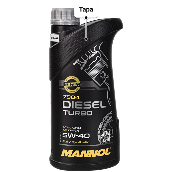 Mannol Diesel Turbo 5W-40 моторное масло 1 л