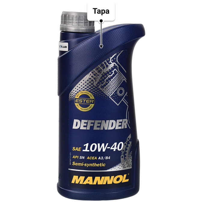 Моторное масло Mannol Defender 10W-40 1 л