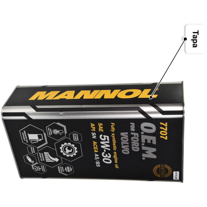 Моторное масло Mannol O.E.M. For Ford Volvo (Metal) 5W-30 5 л