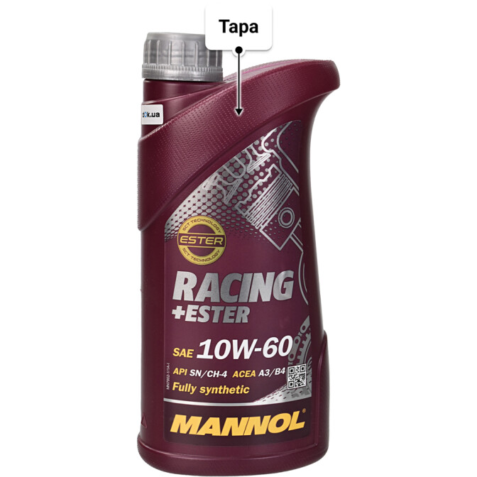 Моторное масло Mannol Racing + Ester 10W-60 1 л