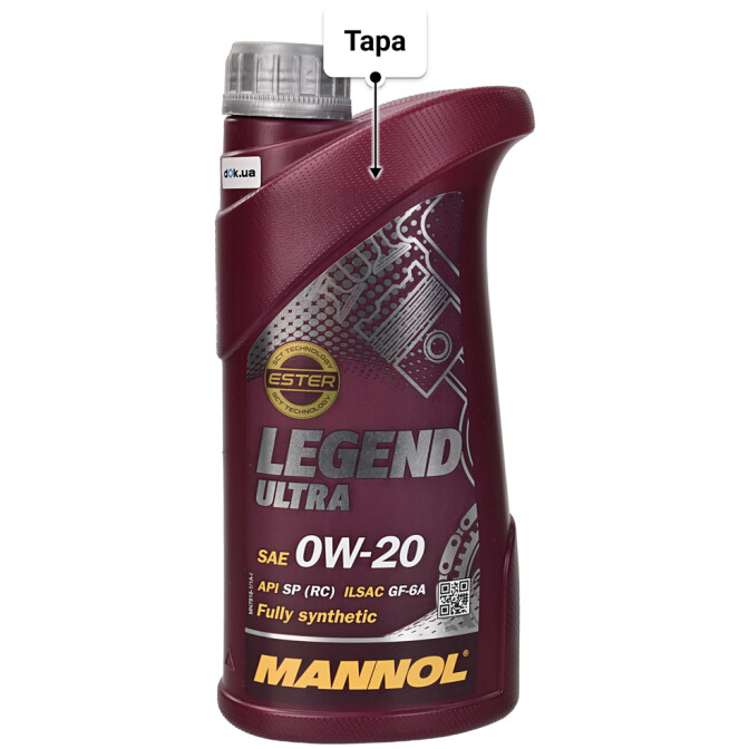 Моторное масло Mannol Legend Ultra 0W-20 1 л