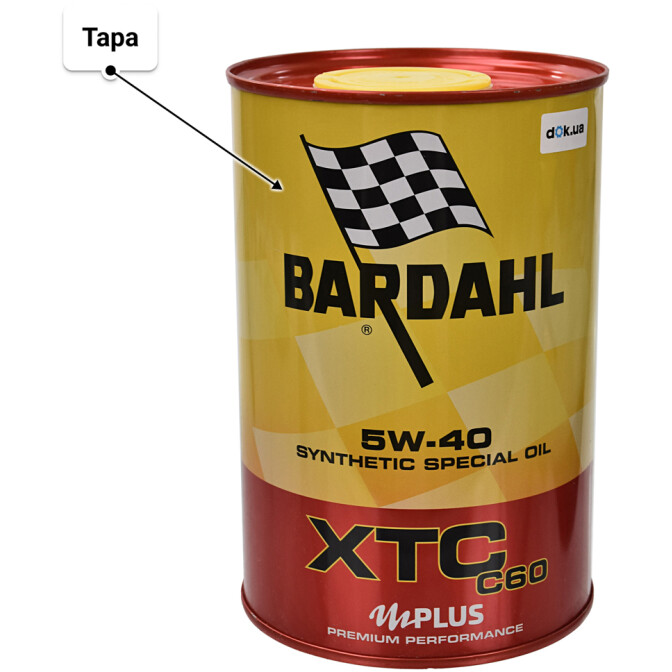 Моторное масло Bardahl XTC C60 5W-40 1 л