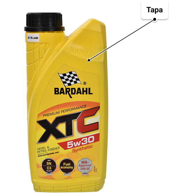 Моторное масло Bardahl XTC 5W-30 1 л