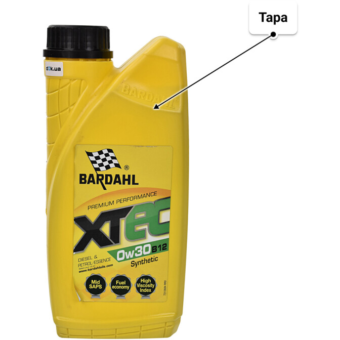 Моторное масло Bardahl XTEC B12 0W-30 1 л