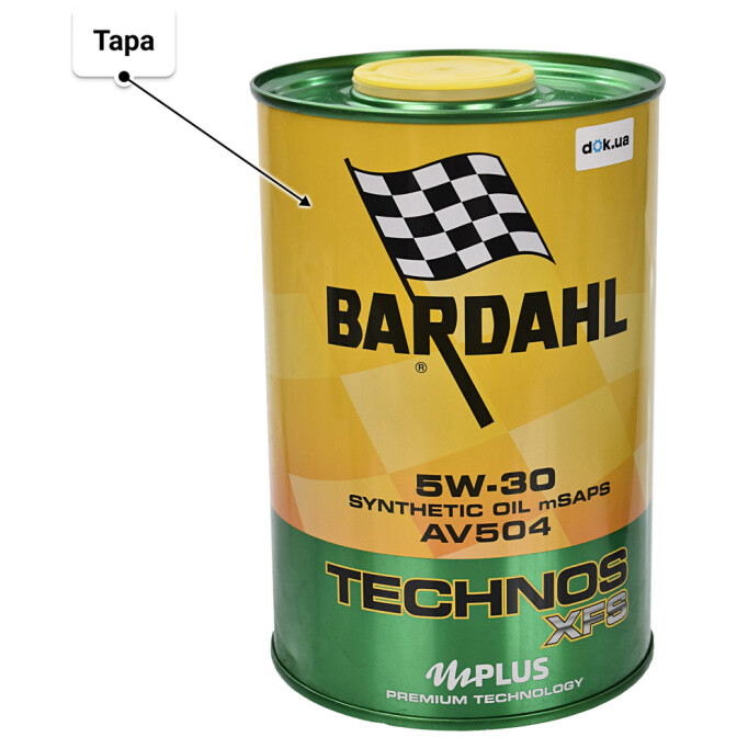 Моторное масло Bardahl Technos XFS AV504 C60 5W-30 1 л